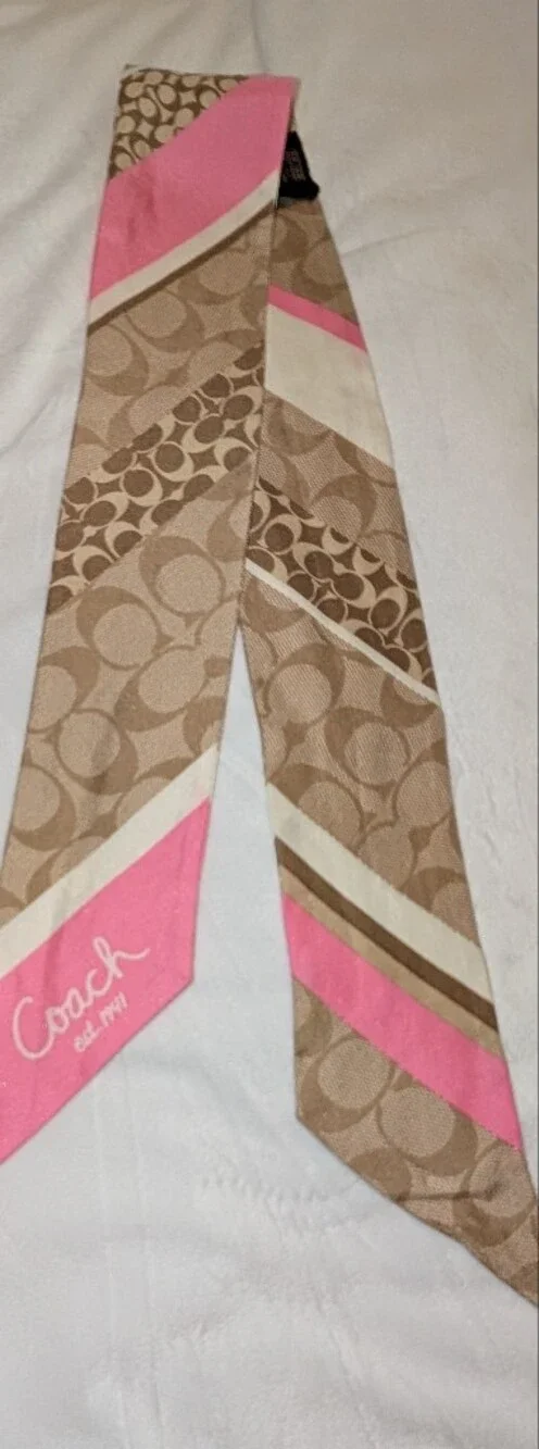 Coach Silk Jacquard Bag Scarf LNC